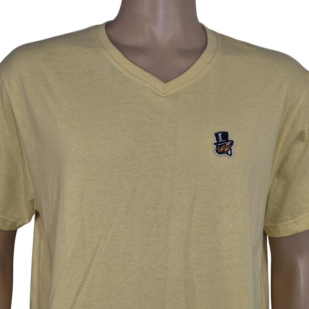 Akoo Men's T-Shirt Size XL Yellow Short Sleeve fox Logo ()
